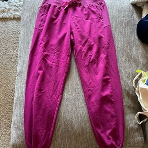 Figs Dark Magenta Jogger Scrub Pants